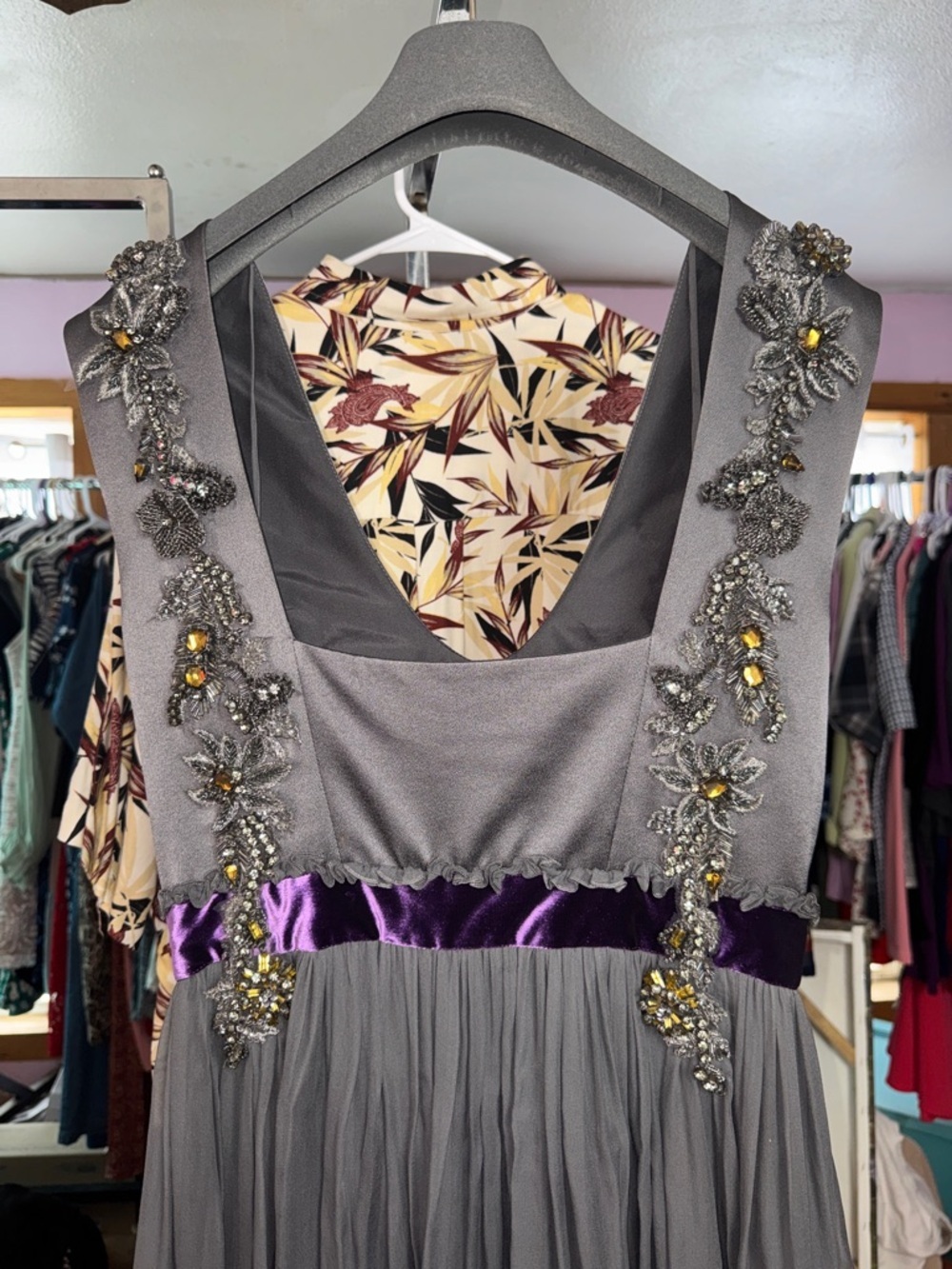 Authentic Alberta Ferretti Silk Beaded Maxi Dress Italy MSRP $4725 gala,goddess - Picture 5 of 17